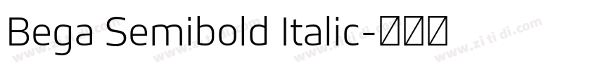 Bega Semibold Italic字体转换